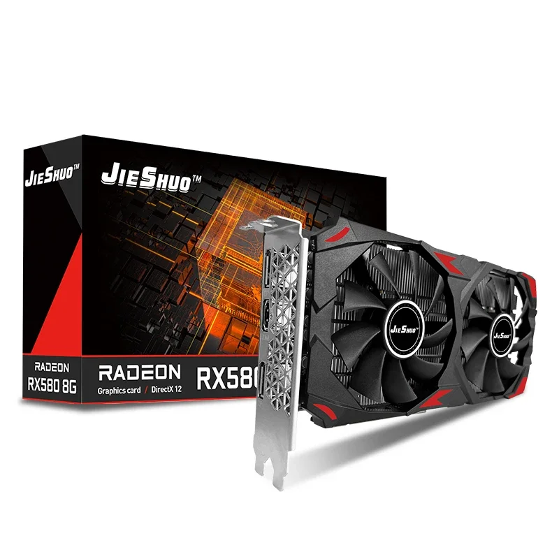 Rx 580 8Gb 2048Sp Gpu - Видеокарта JIESHUO AMD RX 580 8G