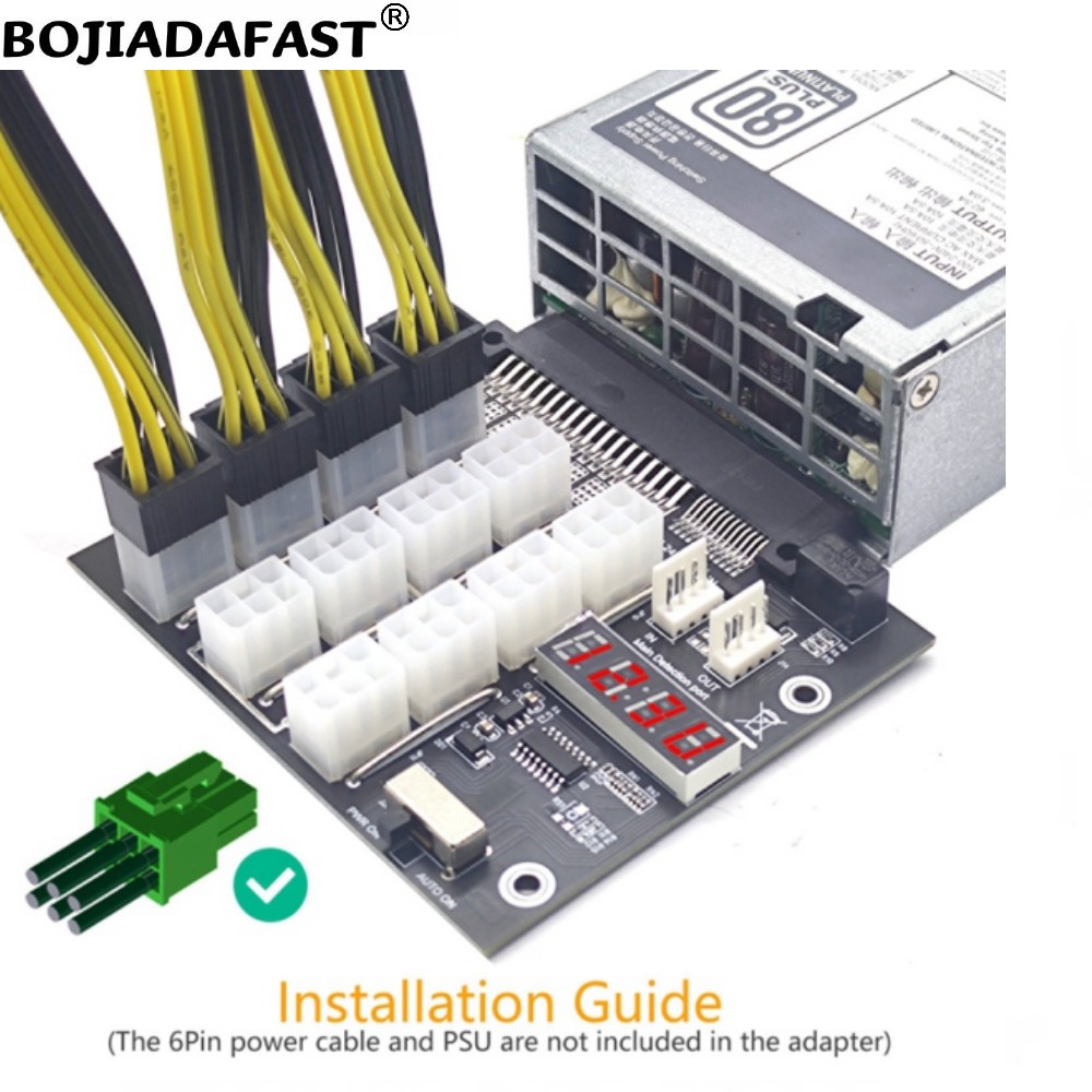 2400W Server Psu Breakout Board - 12-портовая плата распределения питания для серверного