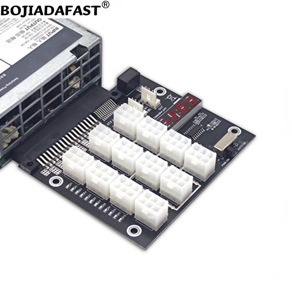 12 портов PCIe 6-контактный ра – обзор и цена 2400W Server Psu Breakout Board